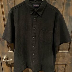 Roundtree & Yorke Black Casual Button Down Shirt